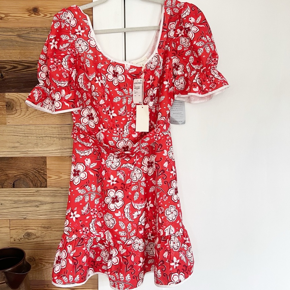 NWT Melloday Belted Floral Mini Dress - Picture 6 of 9